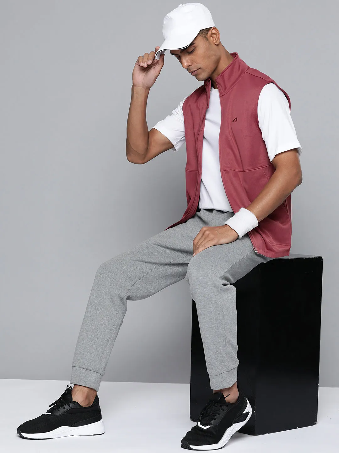 Alcis Men Maroon Running Sporty Jacket
