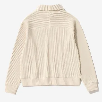 Big Waffle High-Neck Sweater - Ivory (Ecru)