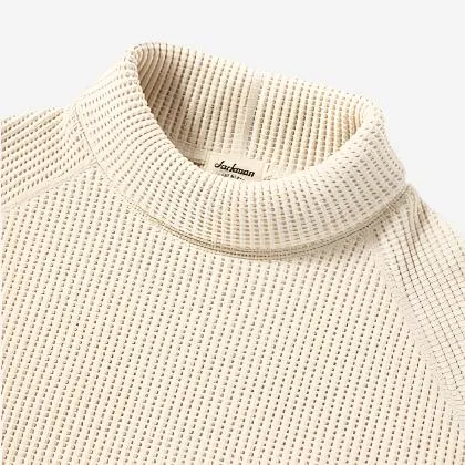 Big Waffle High-Neck Sweater - Ivory (Ecru)