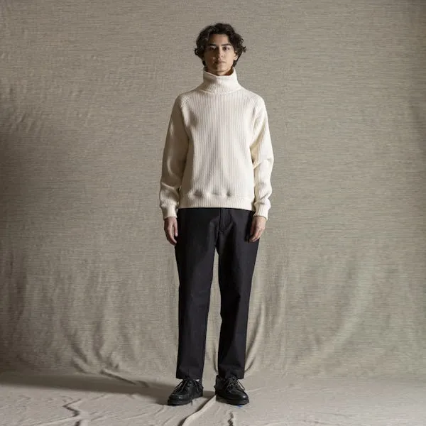 Big Waffle High-Neck Sweater - Ivory (Ecru)