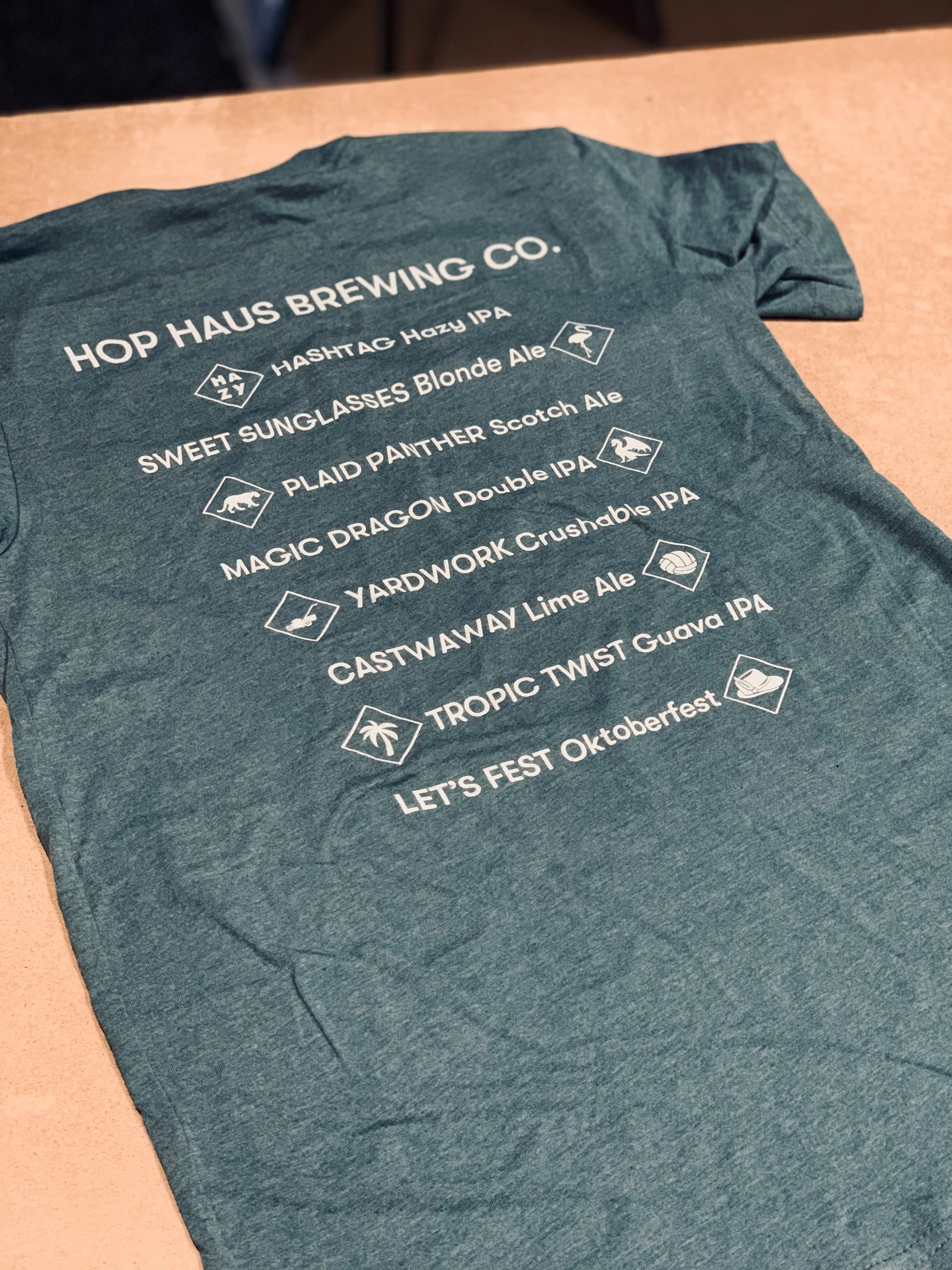 Blue beer list shirt