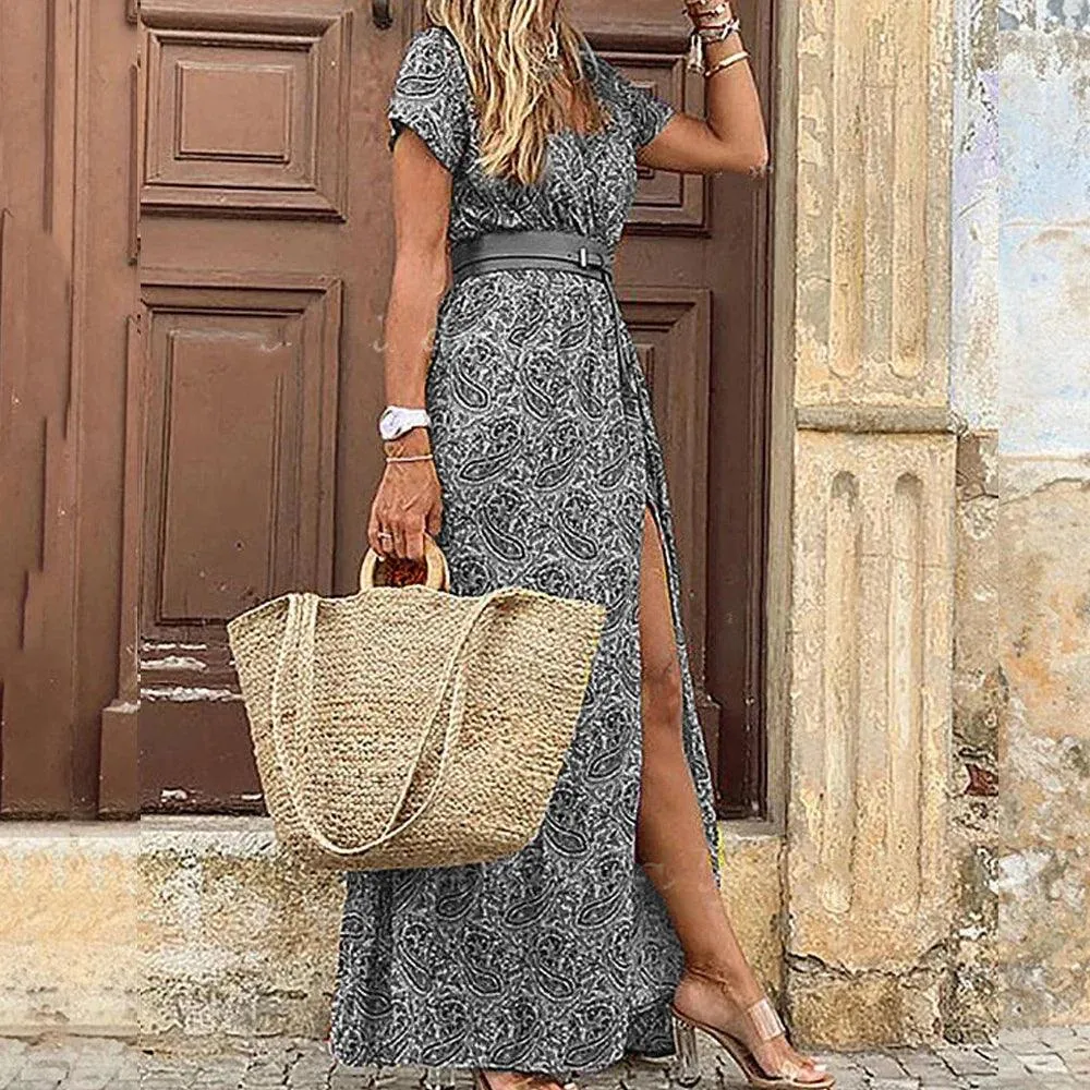Boho Chic Floral Maxi: Summer Style for Women - Vibrant, Versatile, Elegant