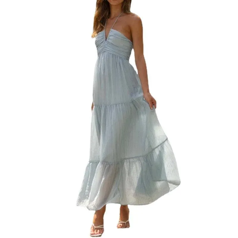 Boho Floral Maxi Dress: Backless Summer Beach Chic