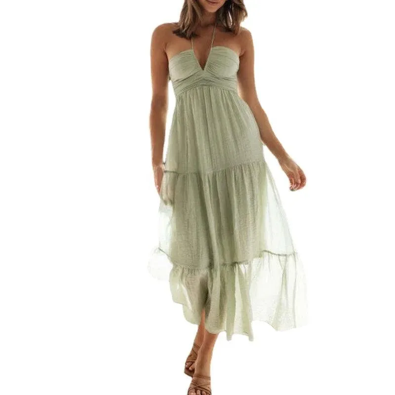 Boho Floral Maxi Dress: Backless Summer Beach Chic