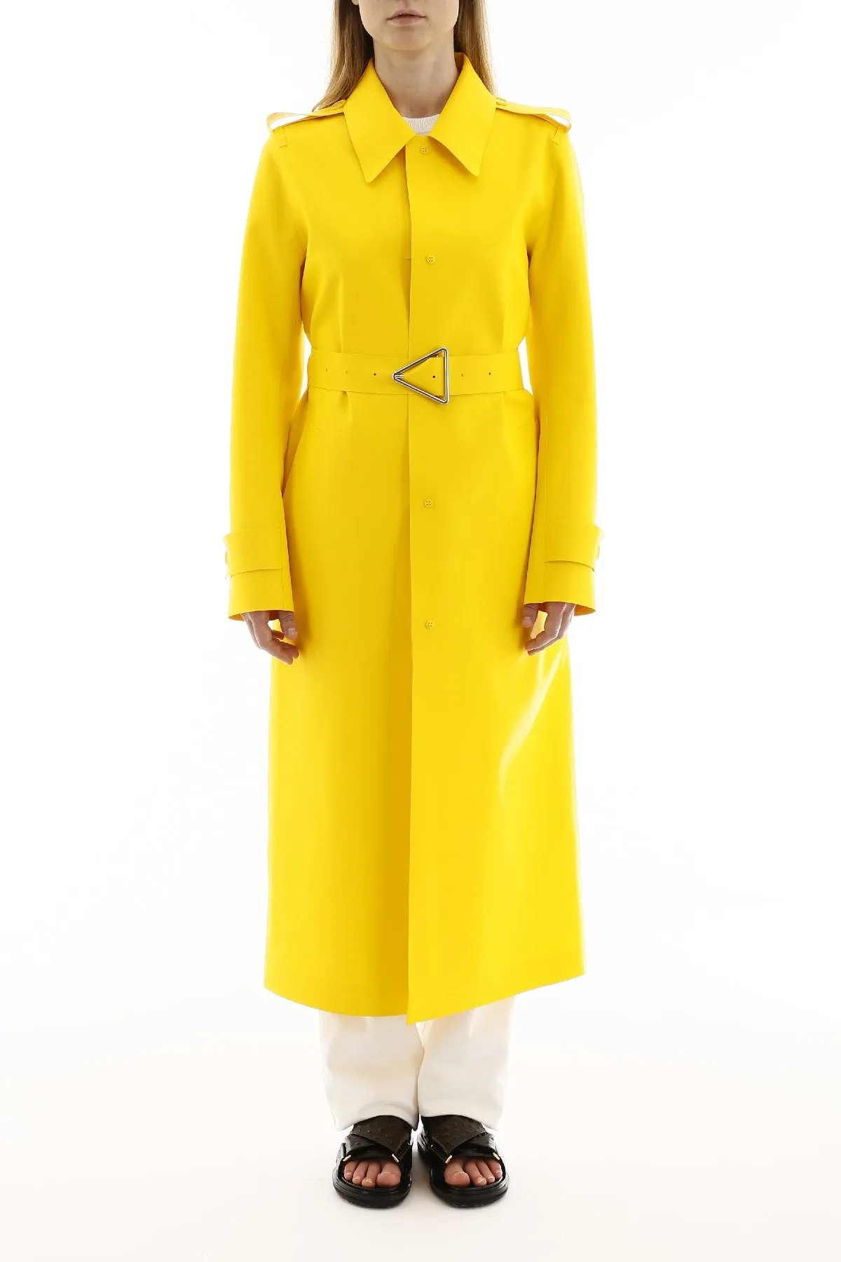 Bottega Veneta Belted Button-Up Trench Coat