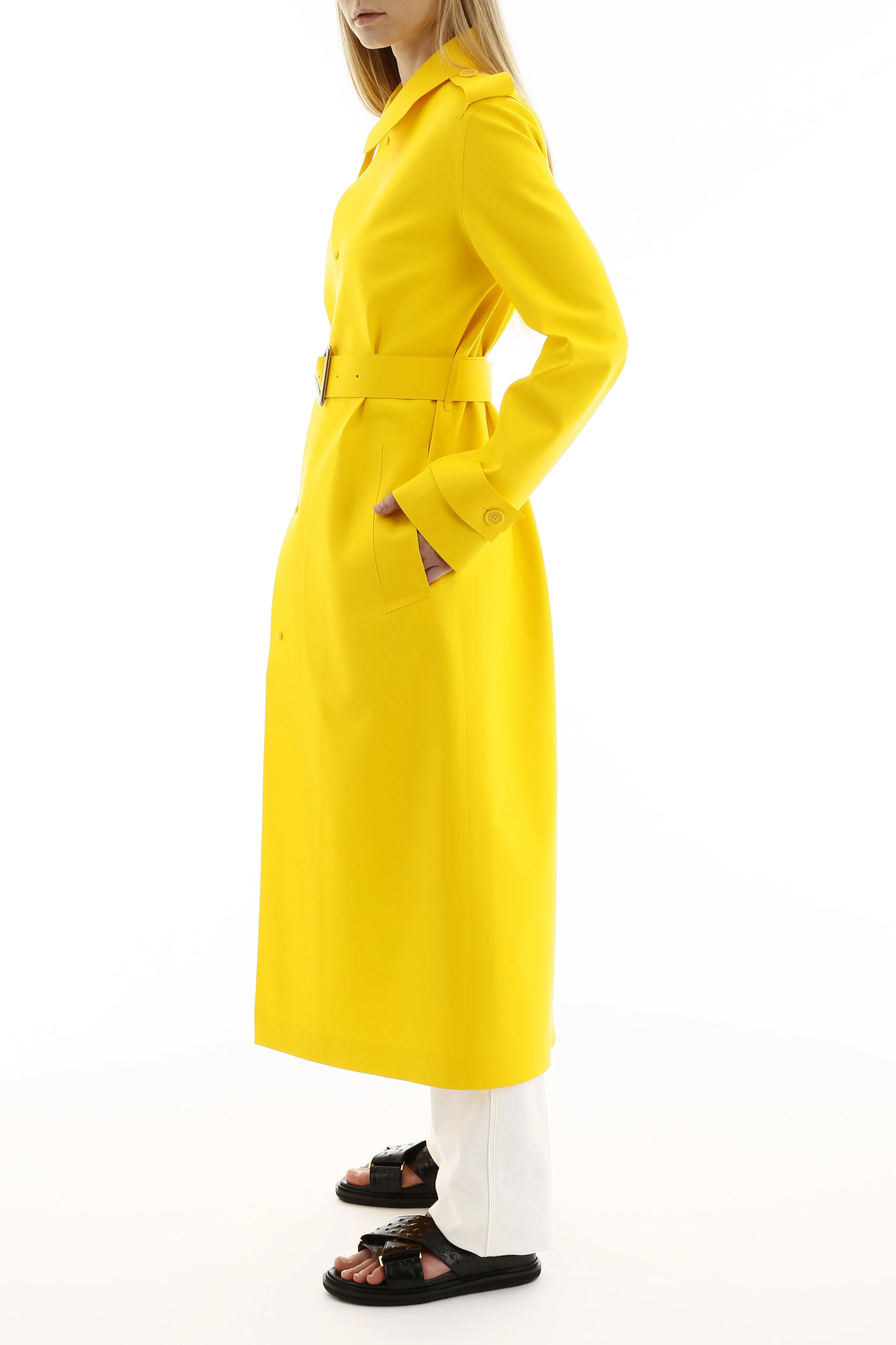 Bottega Veneta Belted Button-Up Trench Coat
