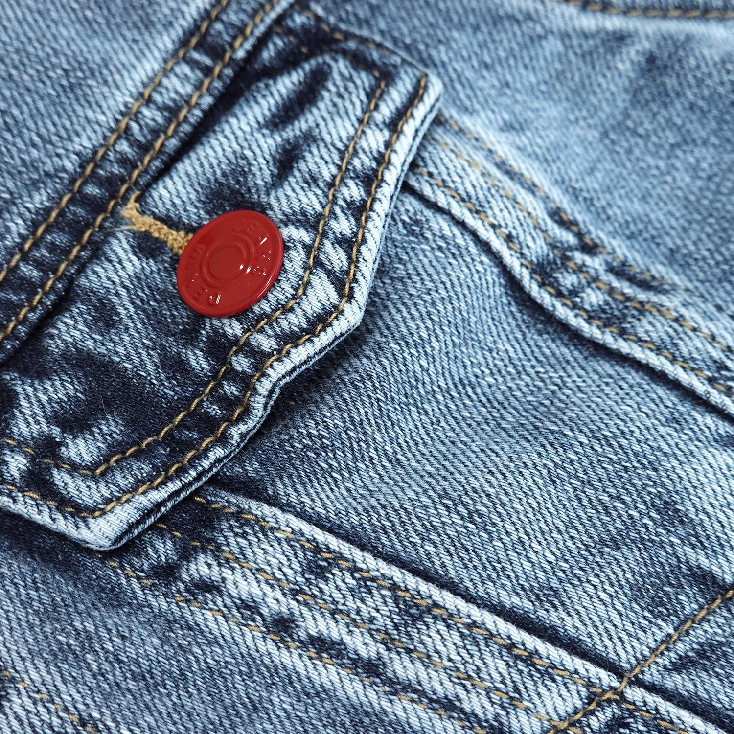 Boys Denim Jacket,Little Big Kids Simple Design Colored Buttons Jean Coat