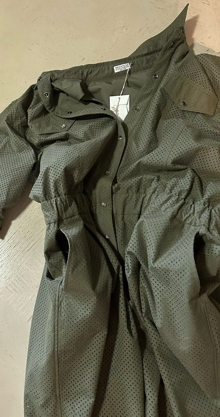 Brunello Cucinelli Mesh Utility Jumpsuit MILITARY Size L New $4350