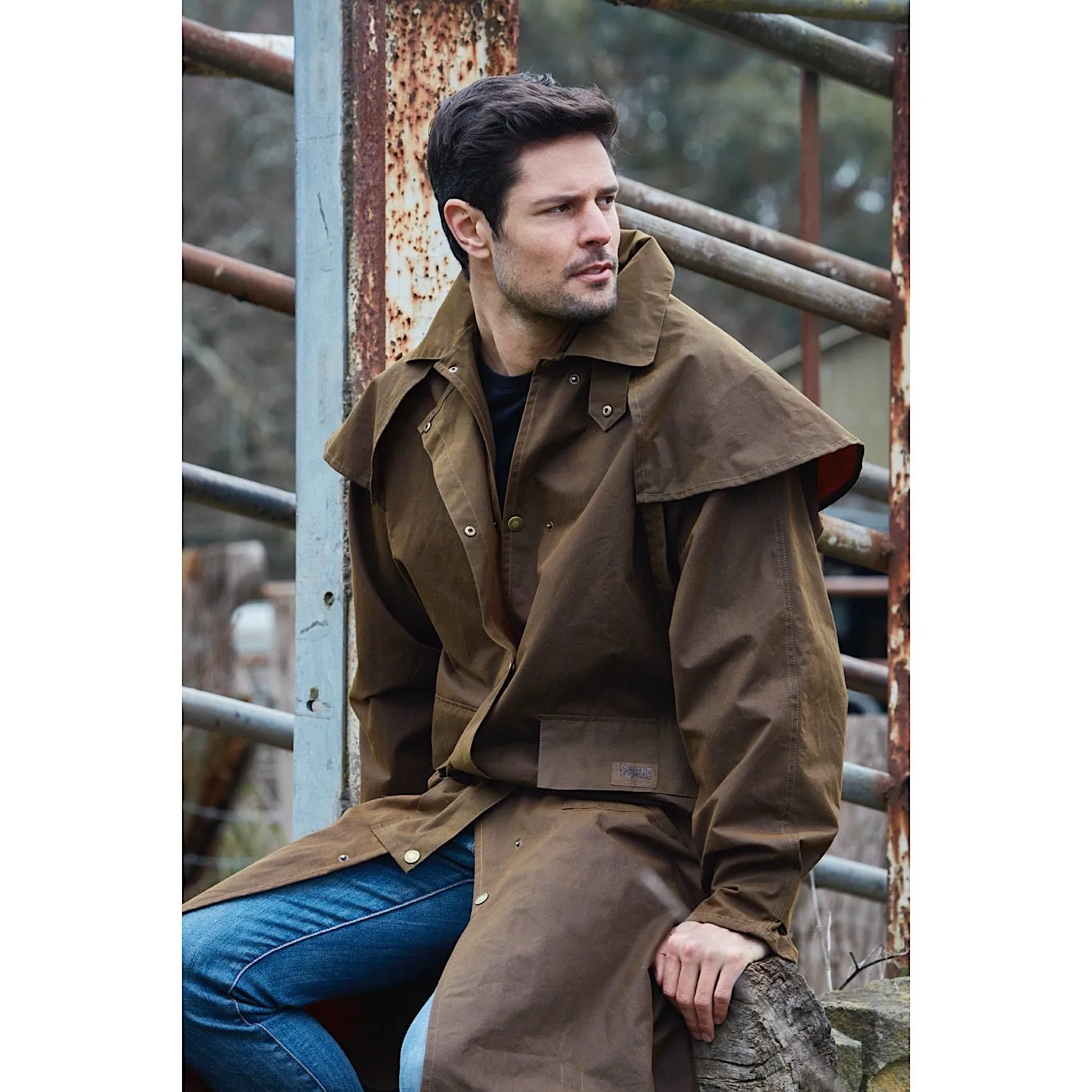 Burke & Wills Stockman Long Coat - Bronze