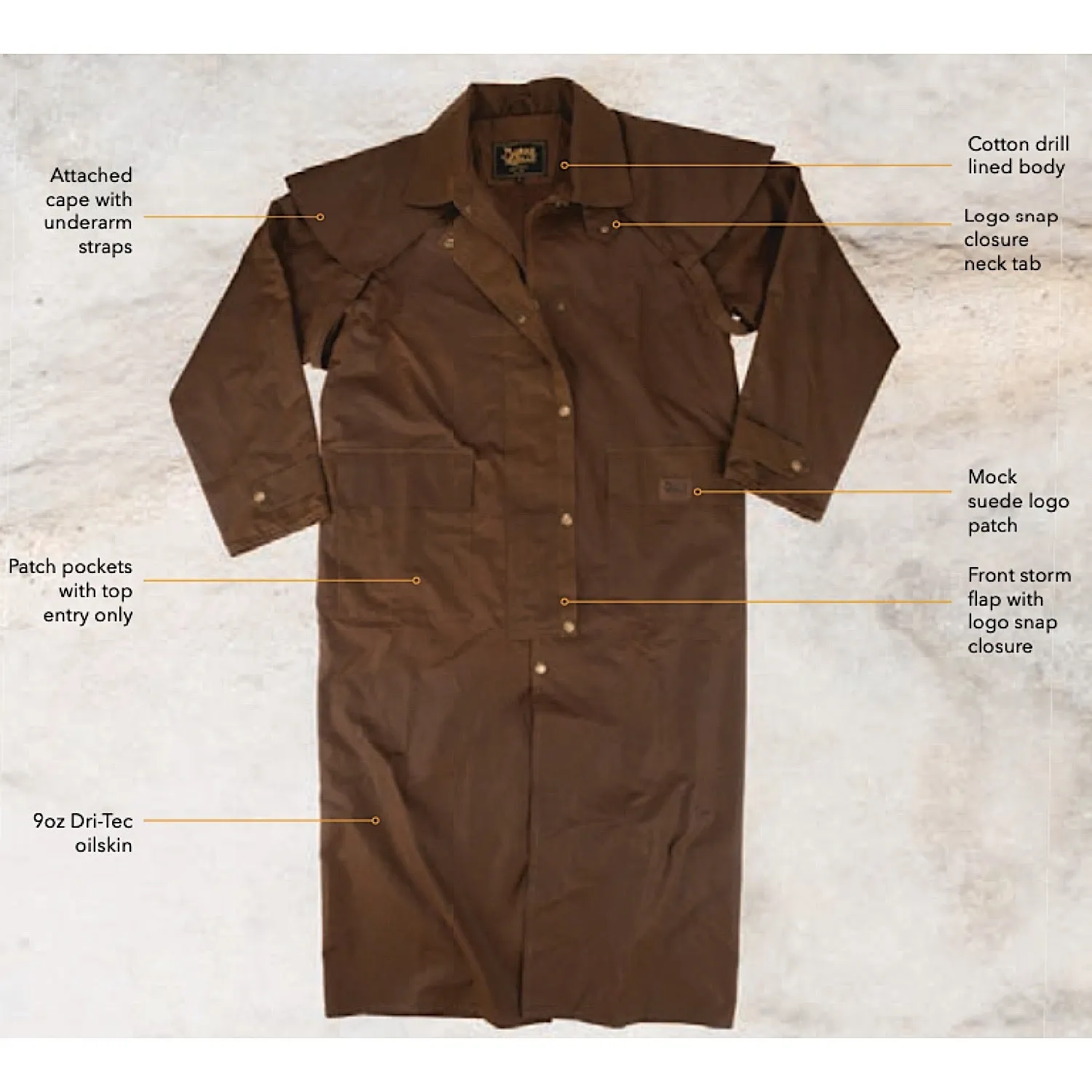 Burke & Wills Stockman Long Coat - Bronze