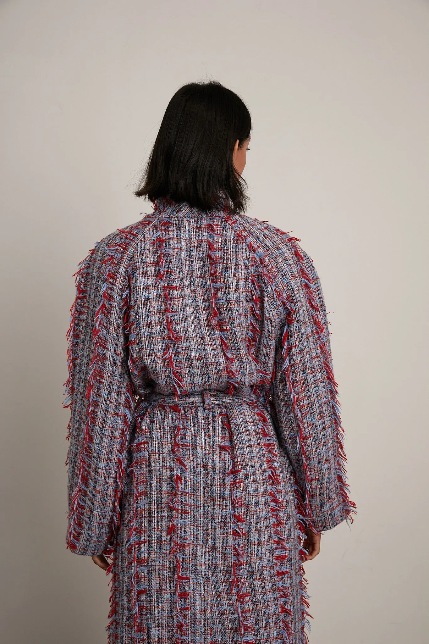 Cassidy Coat - Baby Blue Fringe