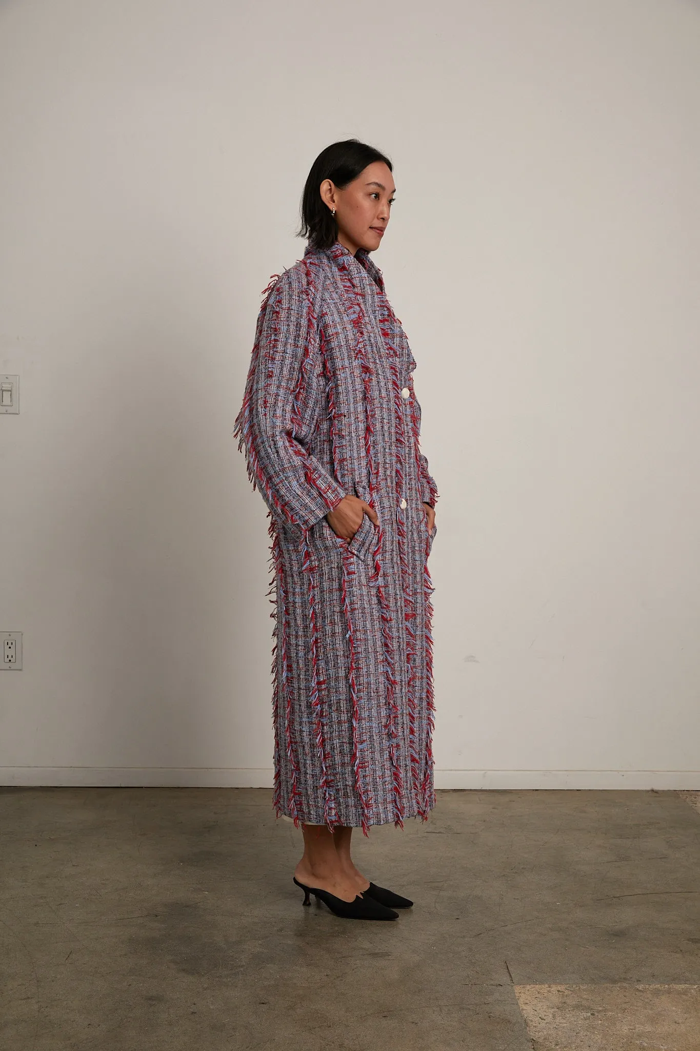 Cassidy Coat - Baby Blue Fringe