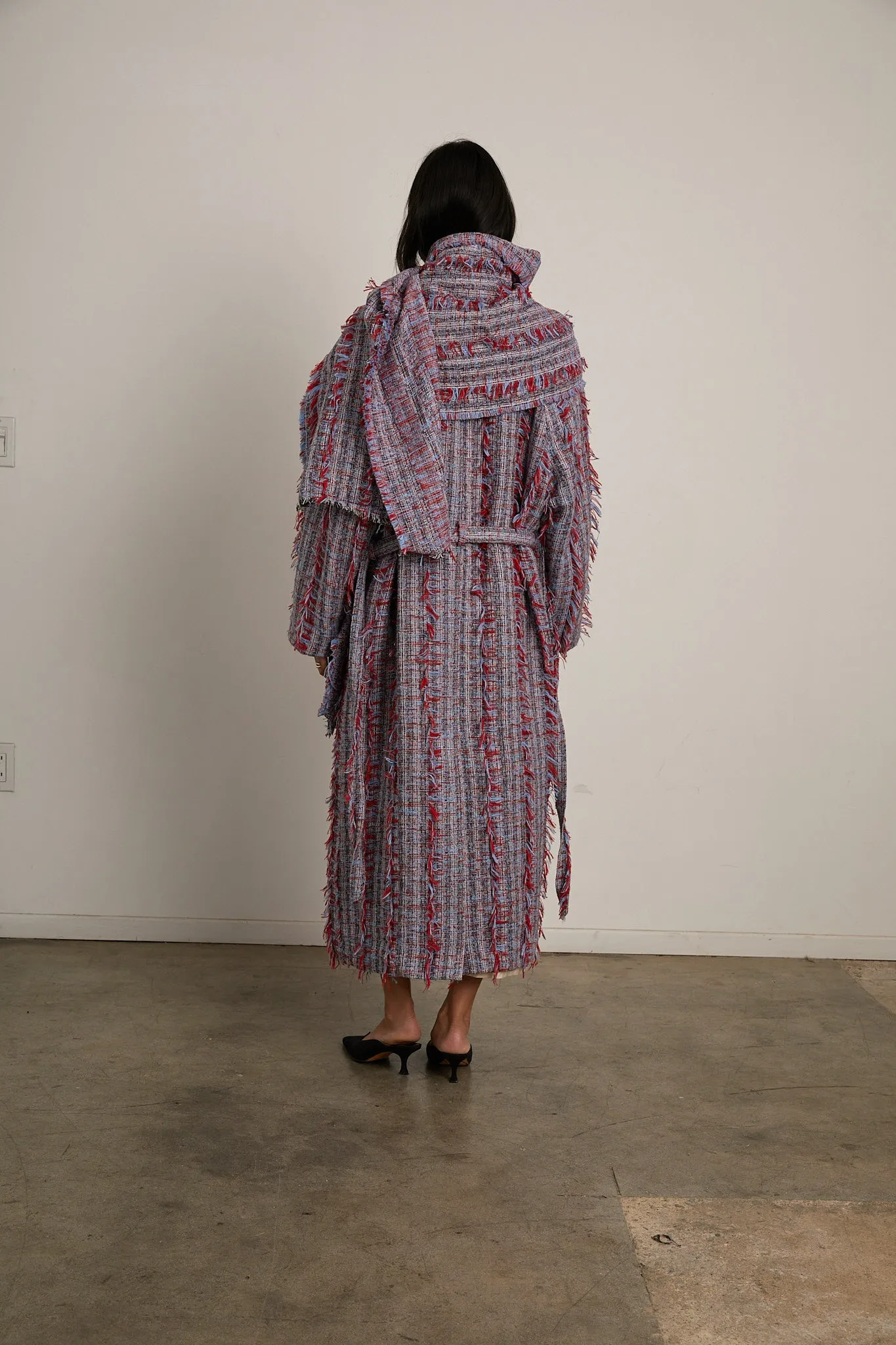 Cassidy Coat - Baby Blue Fringe