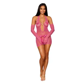 Chemise and Gloves Restraints - One Size - Peony