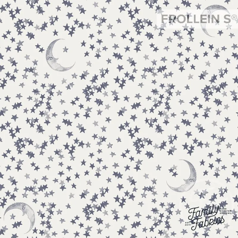 Cotton Jersey - Moon and Stars