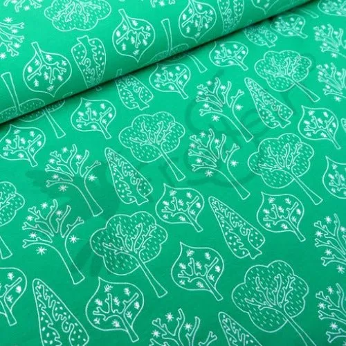 Cotton Jersey - Trollskog - Green