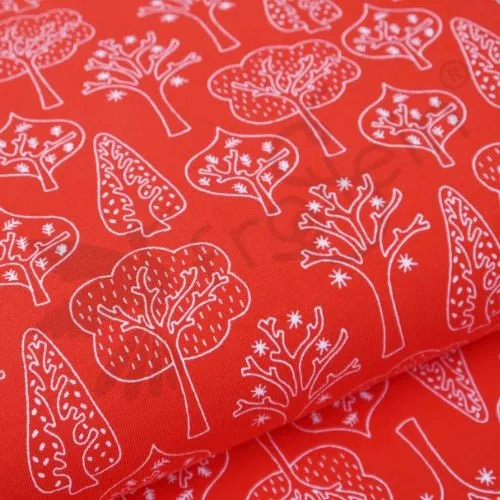 Cotton Jersey - Trollskog - Red