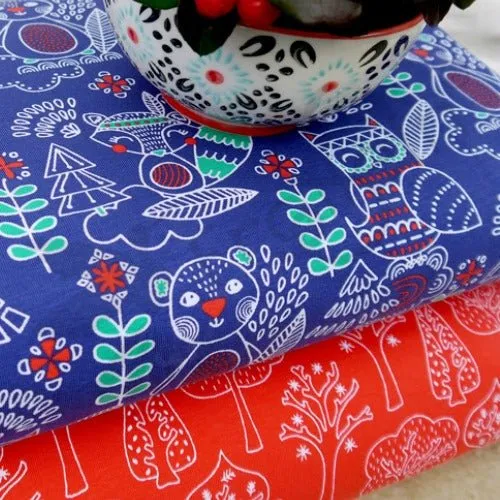 Cotton Jersey - Trollskog - Red
