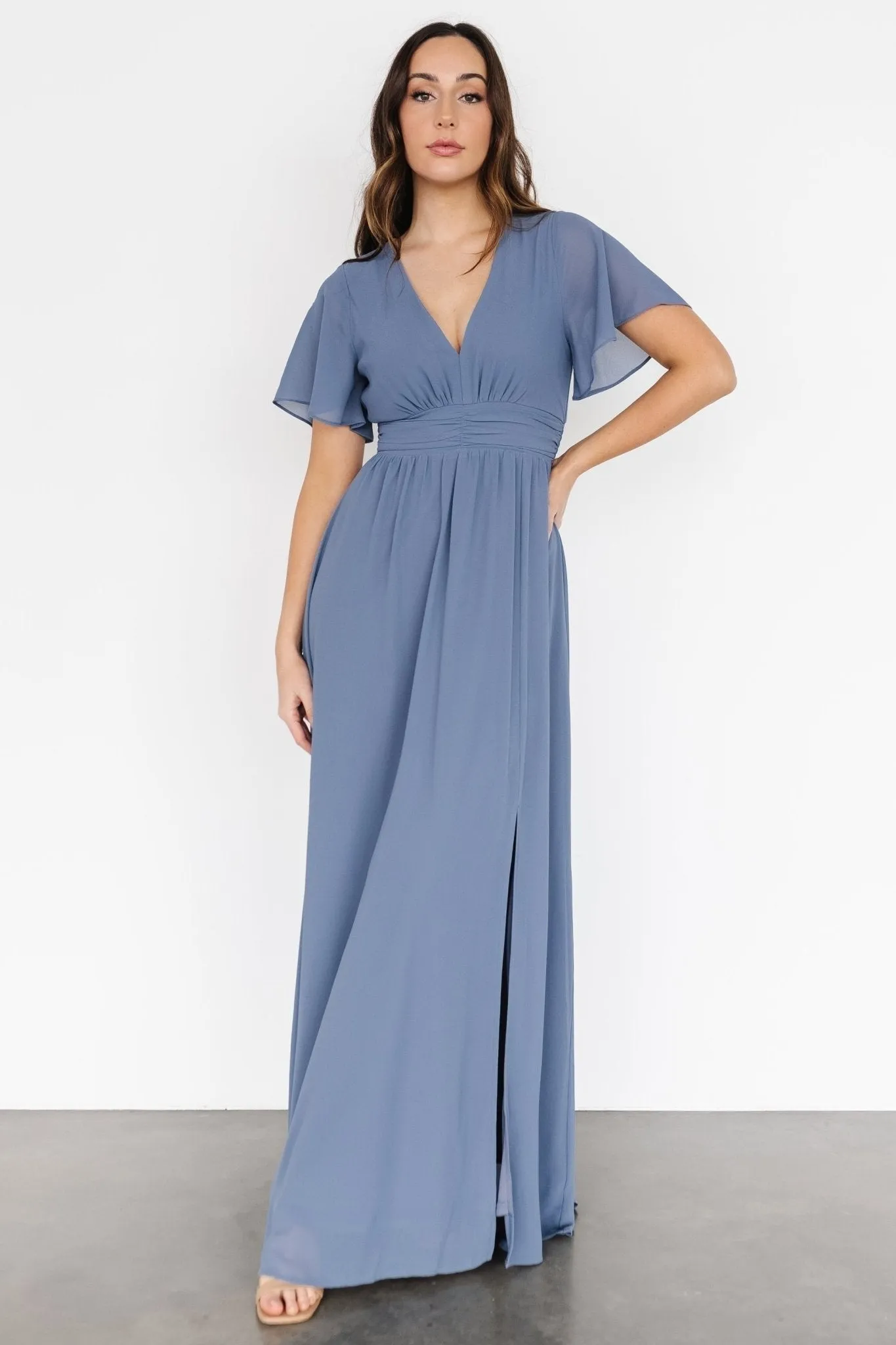 Elchic High Waist Georgette Maxi Dress
