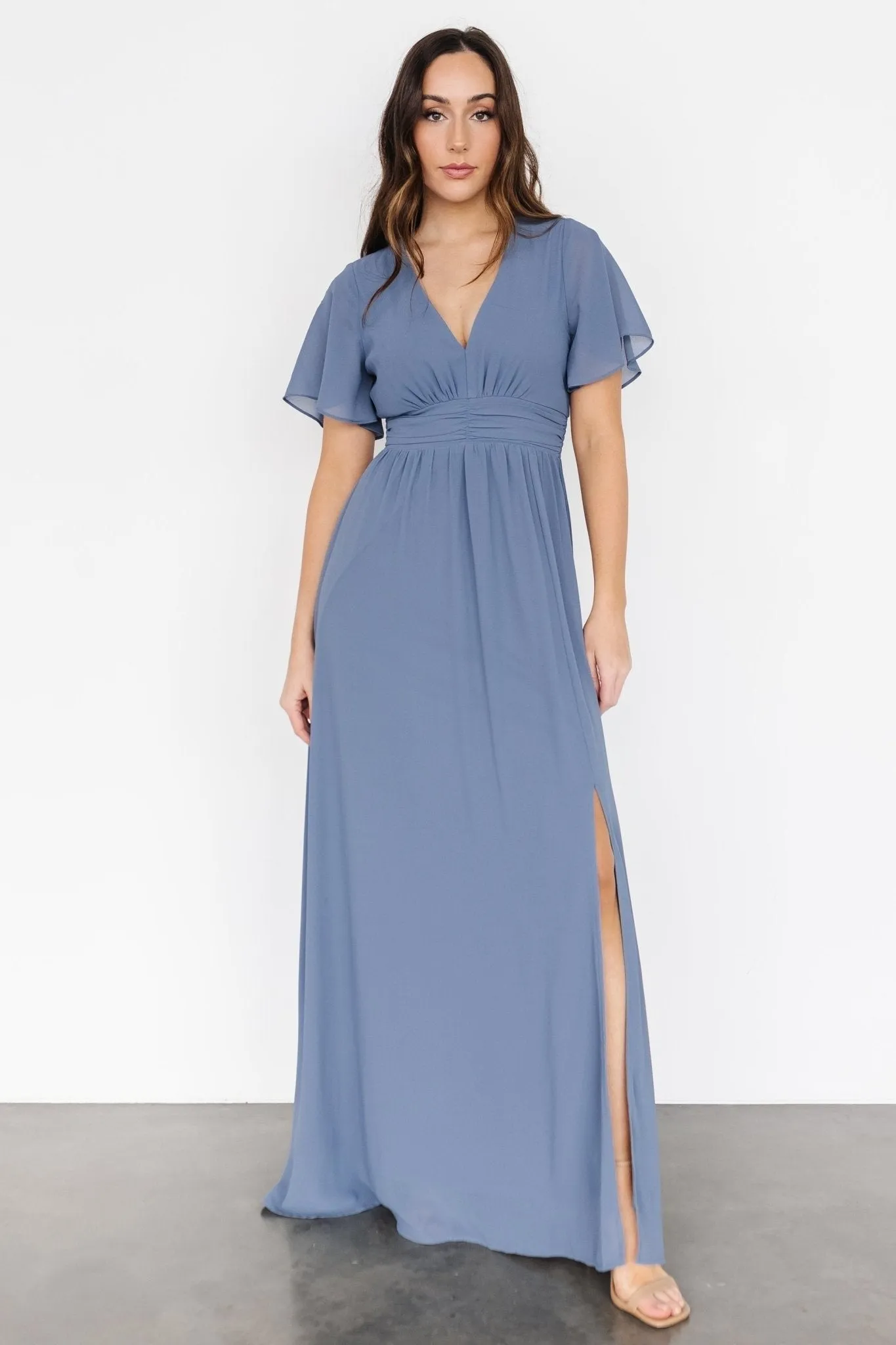 Elchic High Waist Georgette Maxi Dress