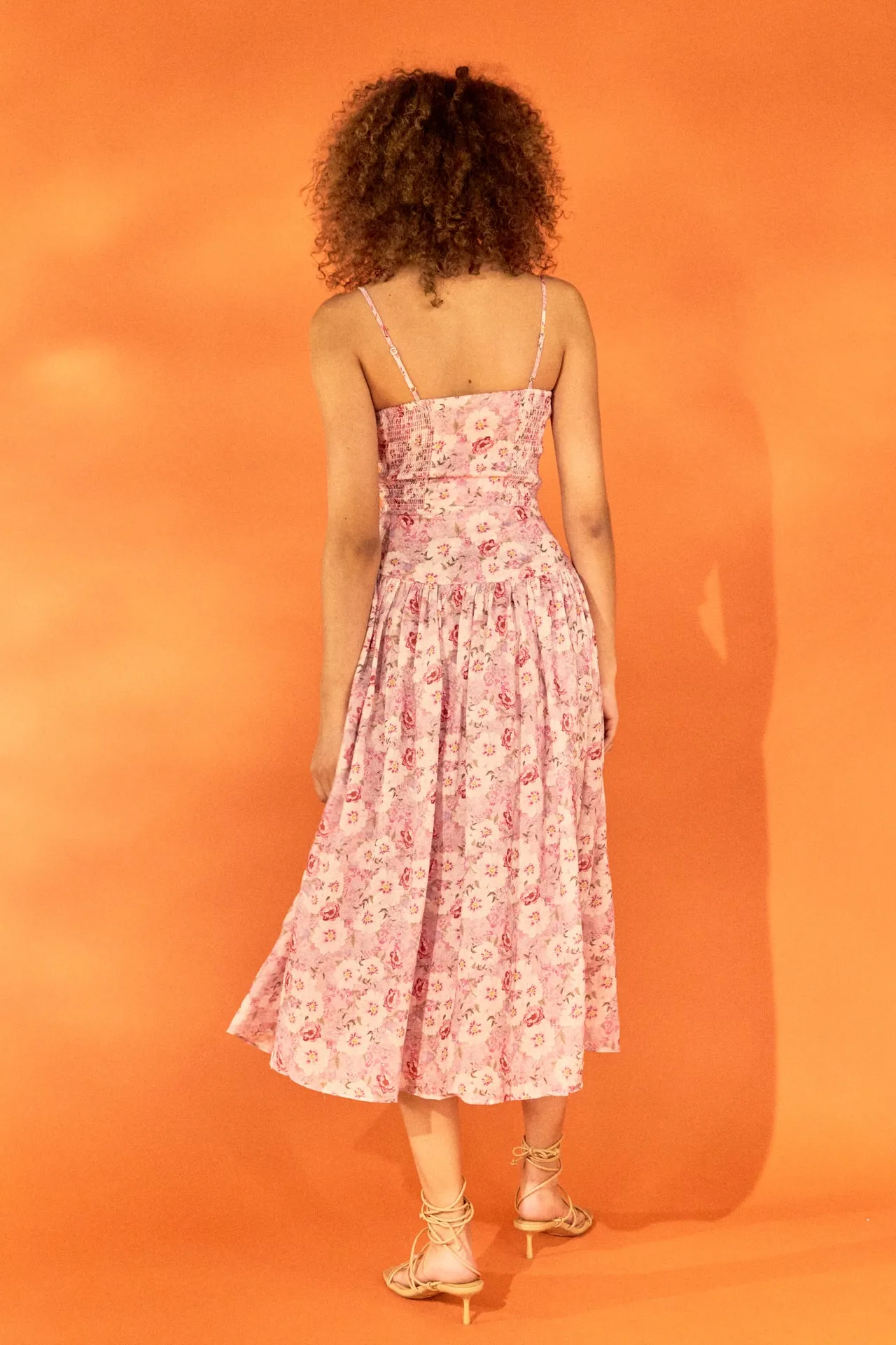 Floral Drop Waist Maxi Dress