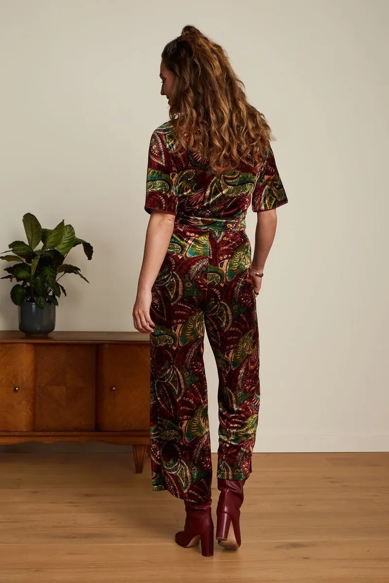 Jumpsuit met paisley print | King Louie Zita jumpsuit st pepper plum red