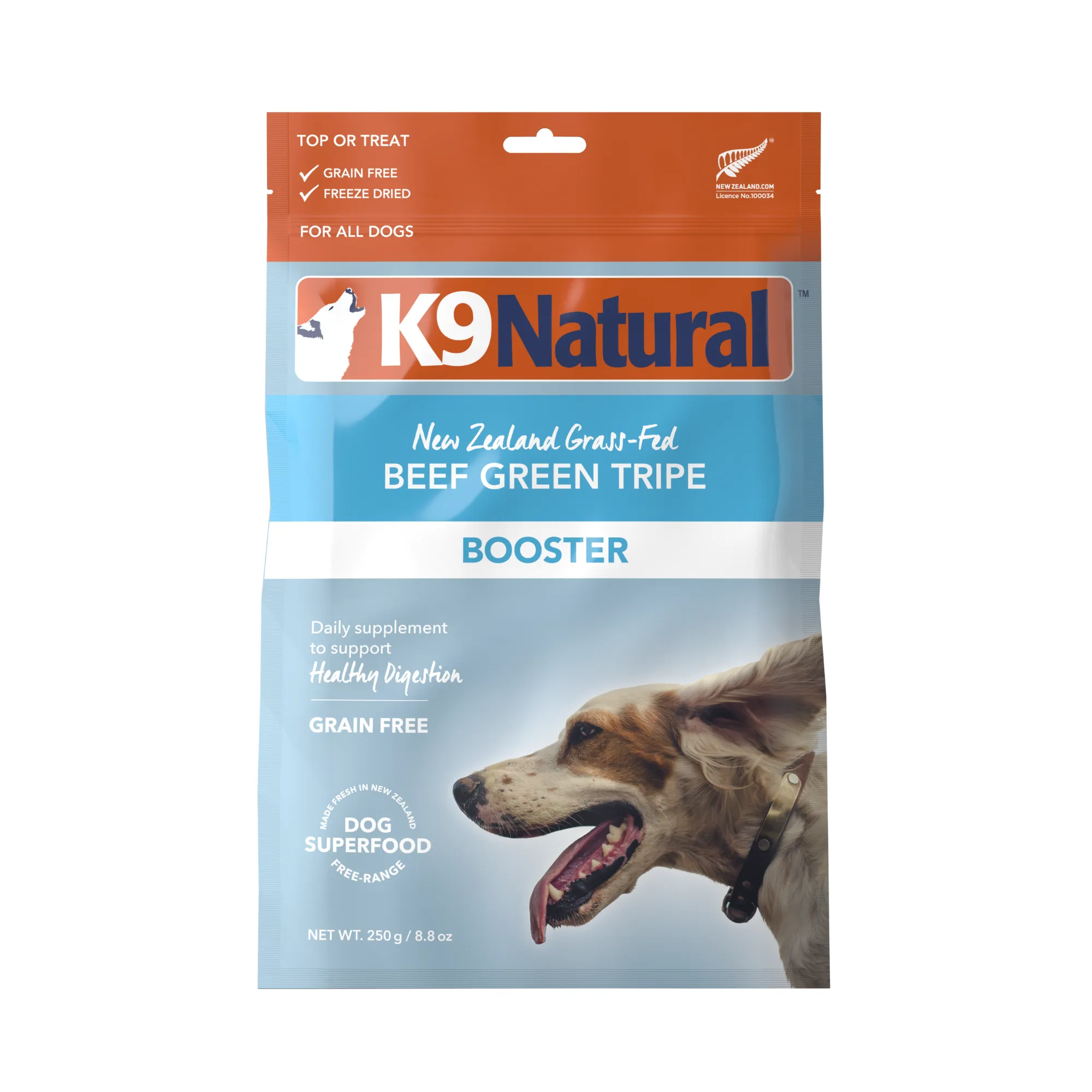 K9 Natural Grain Free Freeze Dried Dog Food Supplement Booster Beef Green Tripe