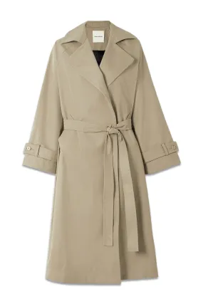 Kai Oversized Belted Cotton-gabardine Trench Coat