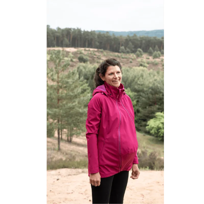 Mamalila Allrounder Softshell Maternity and Babywearing Jacket - Berry
