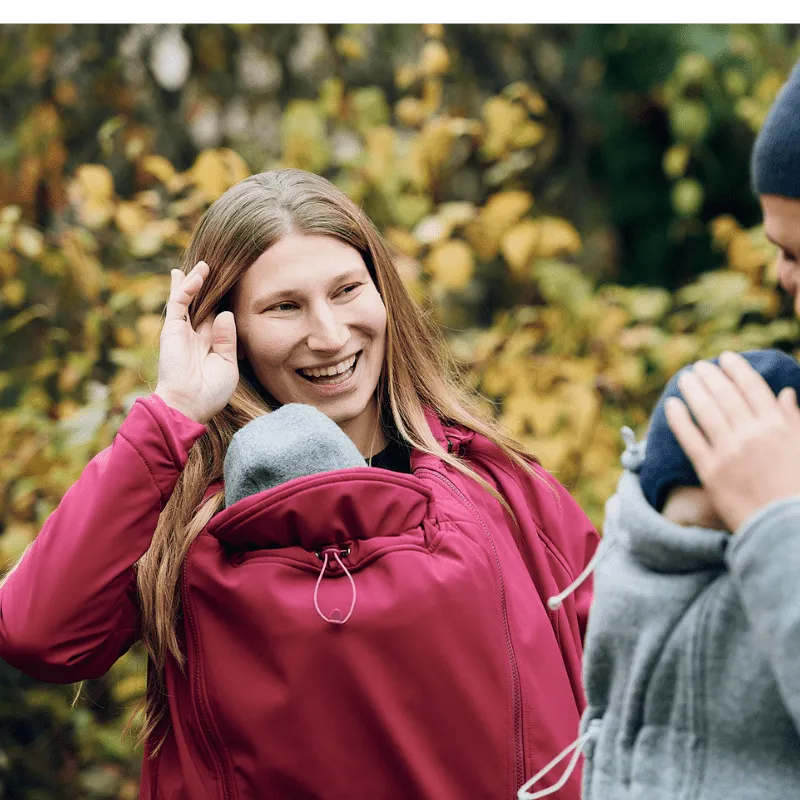 Mamalila Allrounder Softshell Maternity and Babywearing Jacket - Berry