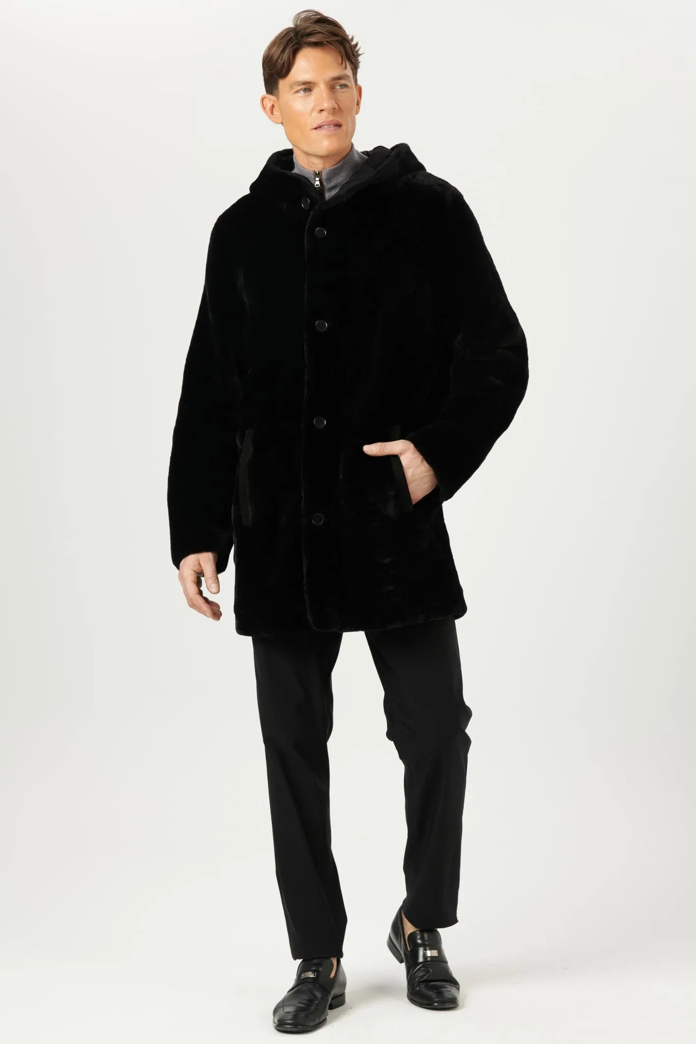 Men's Reversible Select Shearling Lamb Parka