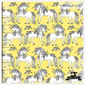 Organic Cotton Jersey - Flower Unicorns-Yellow