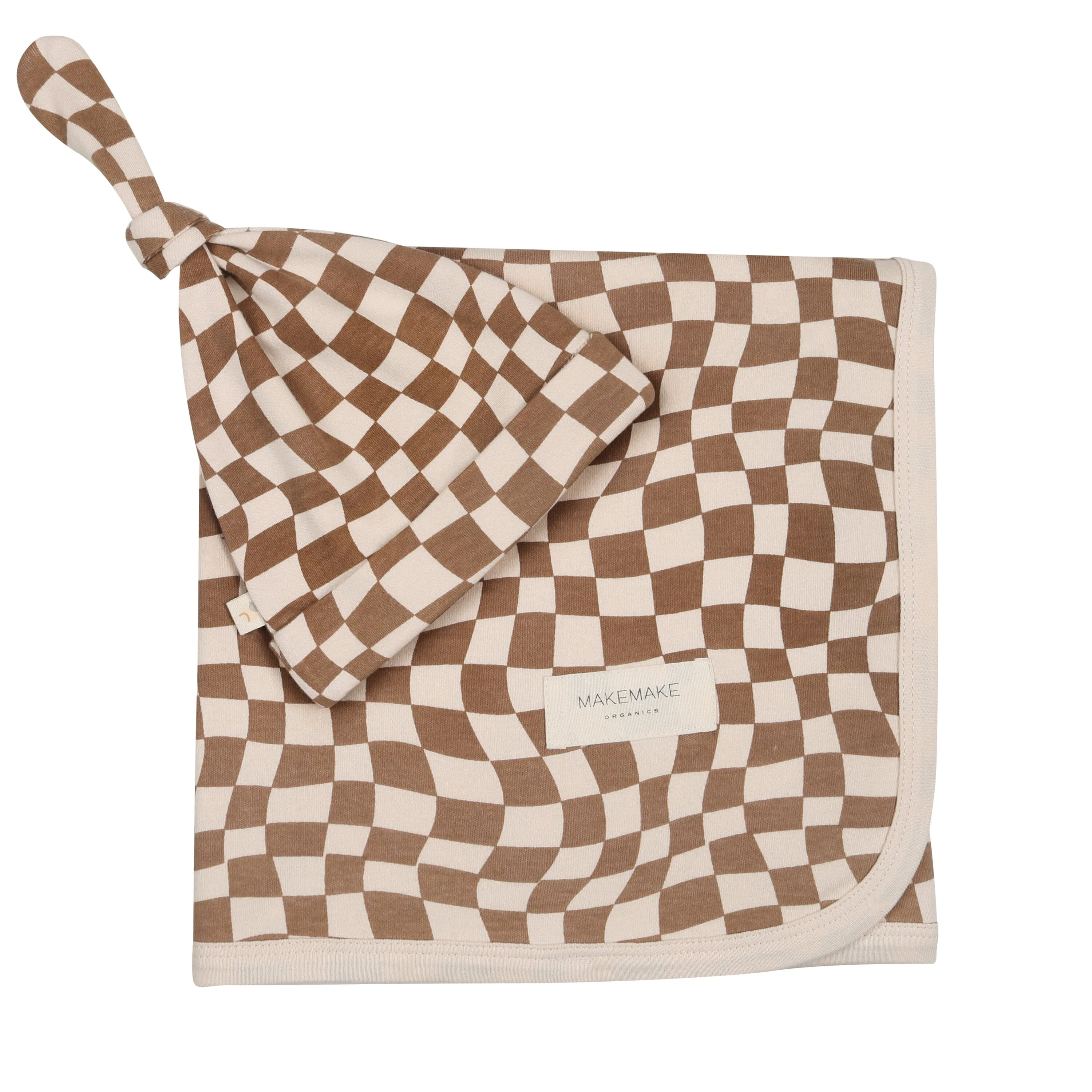Organic Swaddle Blanket & Hat | Groovy