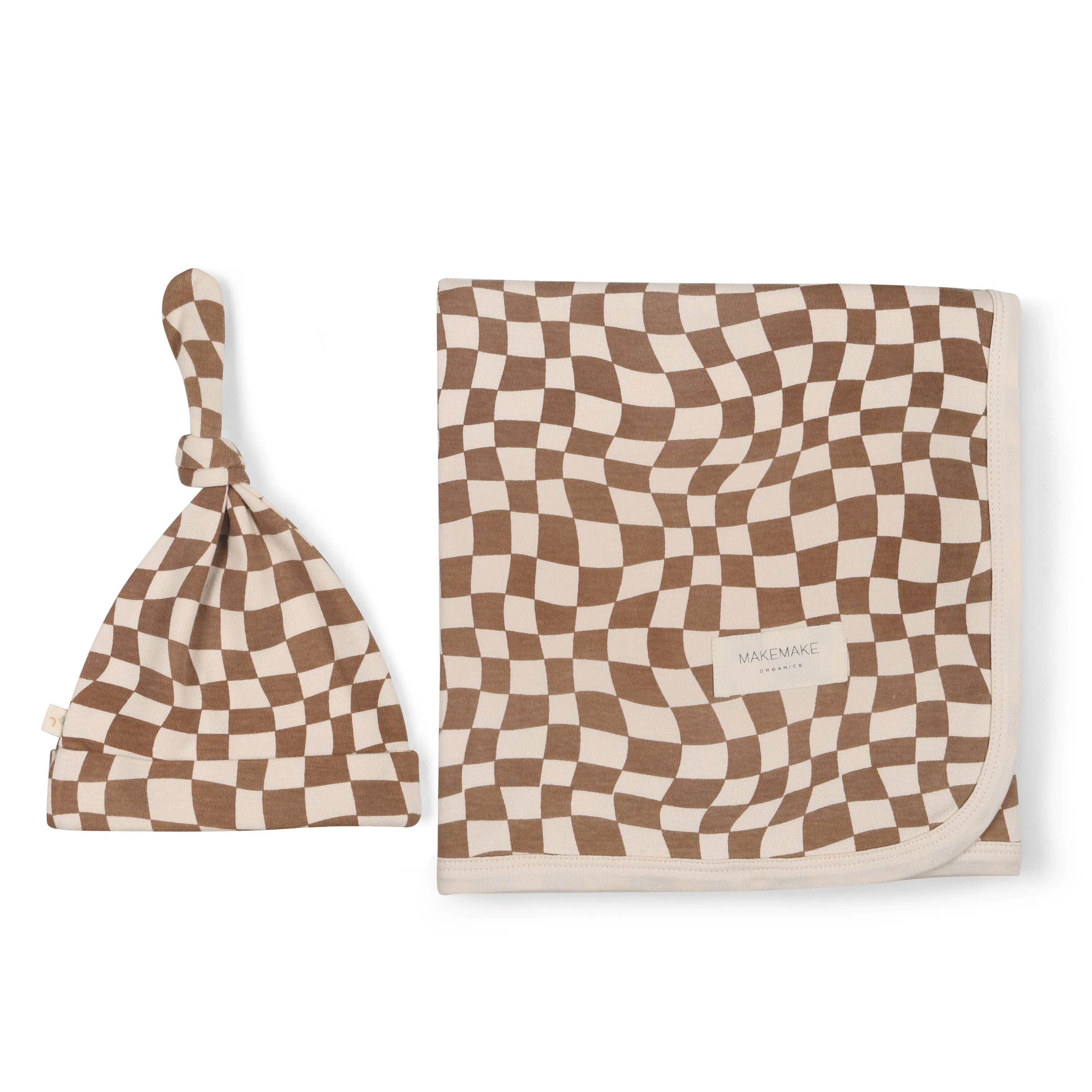 Organic Swaddle Blanket & Hat | Groovy