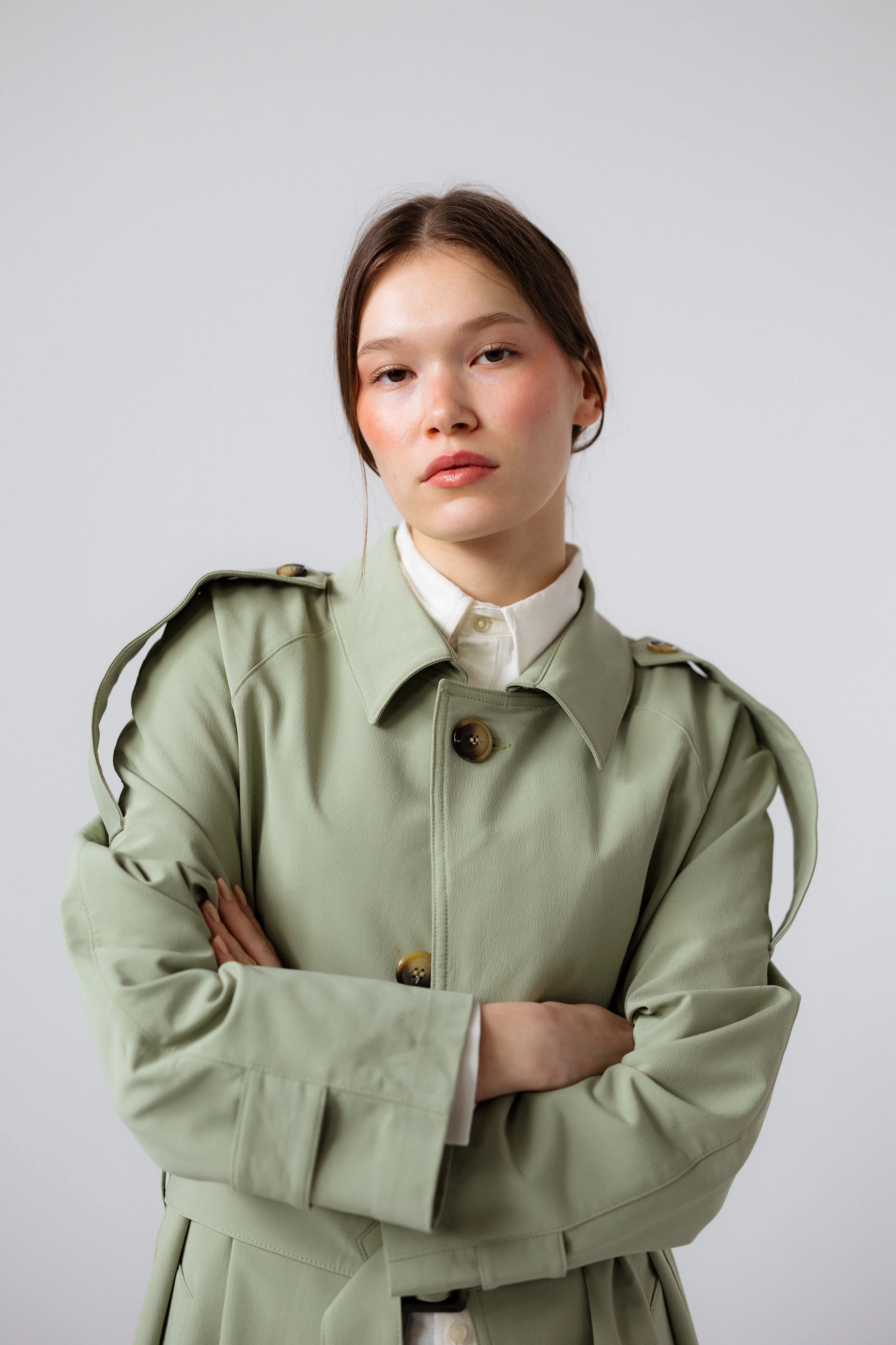 OSLO TRENCH COAT - FERNWOOD GREEN