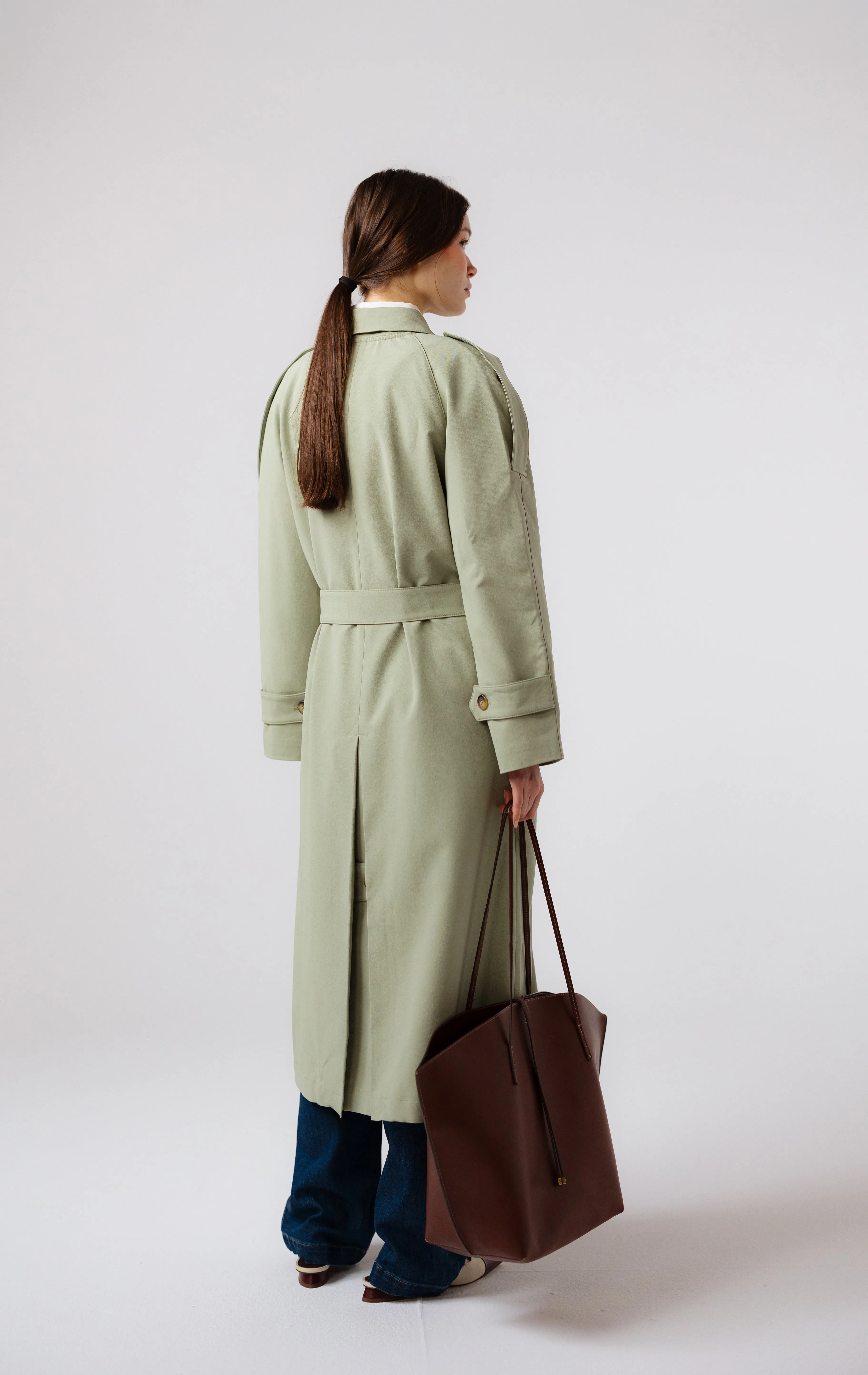 OSLO TRENCH COAT - FERNWOOD GREEN