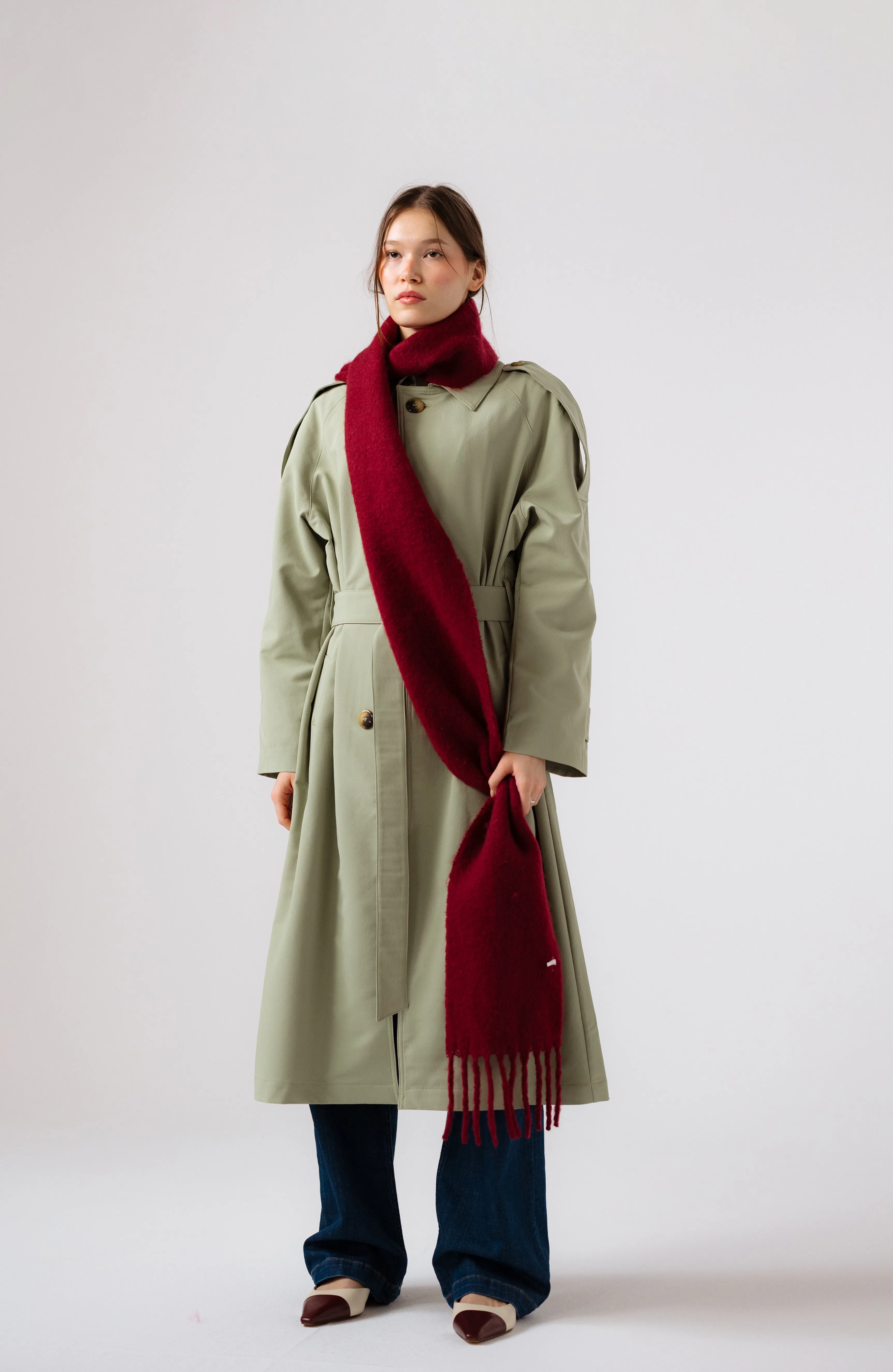 OSLO TRENCH COAT - FERNWOOD GREEN