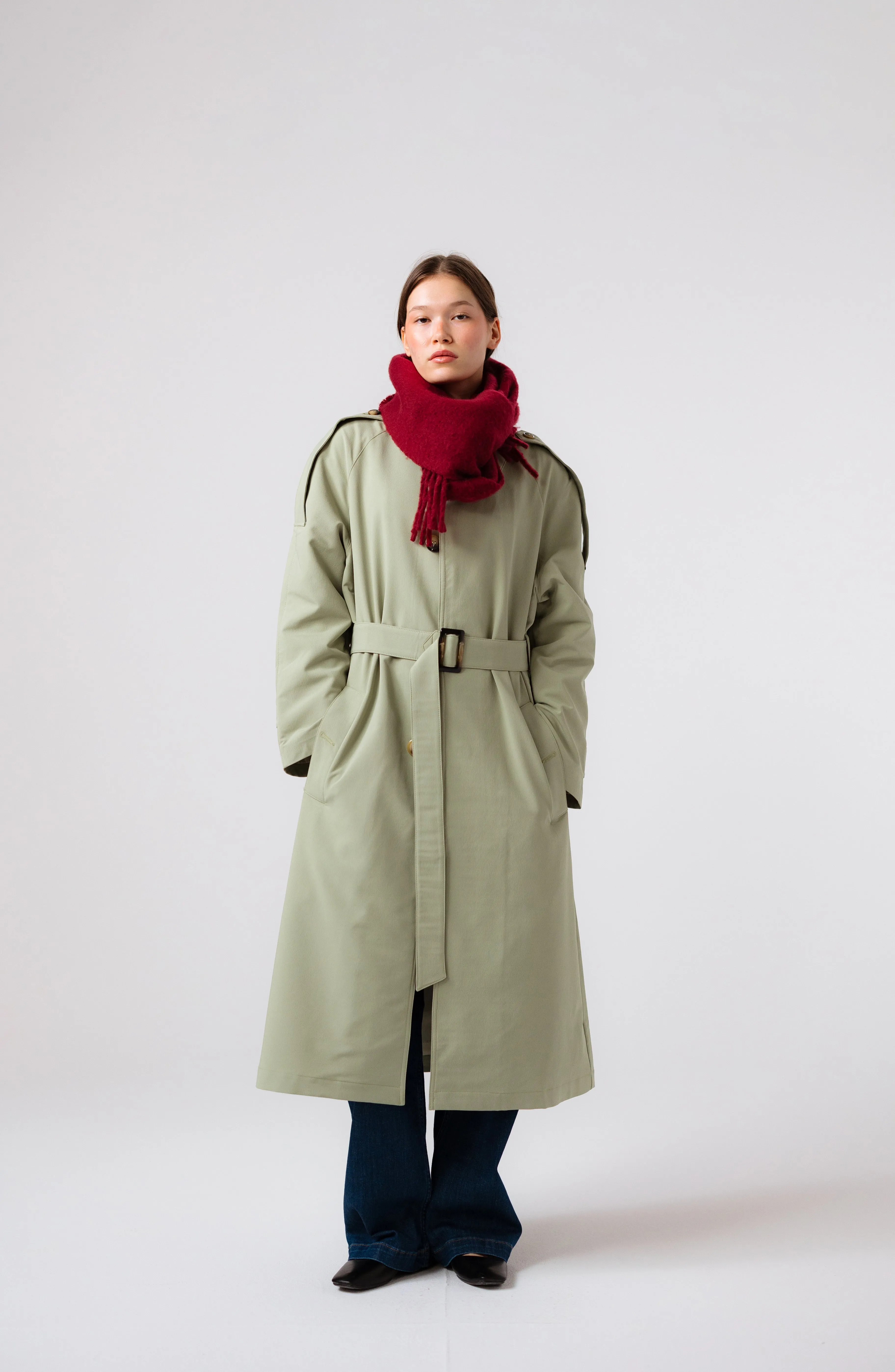 OSLO TRENCH COAT - FERNWOOD GREEN