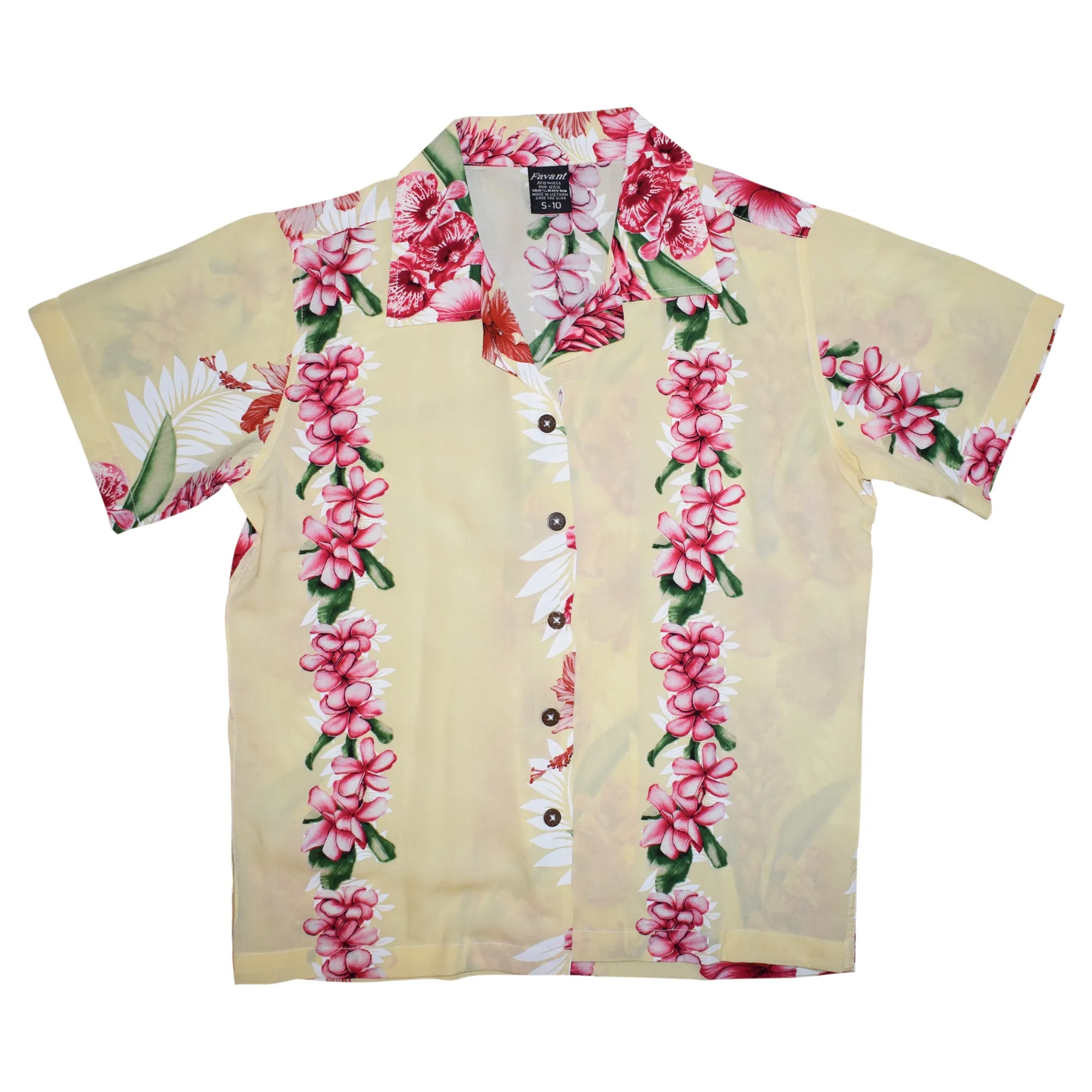 Plumeria Panel Boy's Shirt