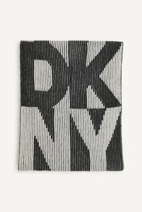 RIBBED INTARSIA DKNY SCARF