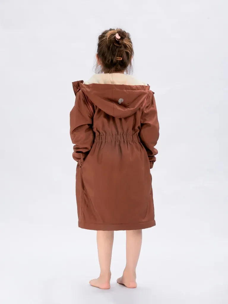 Seasnail Swim Parka For Kids- Caramel