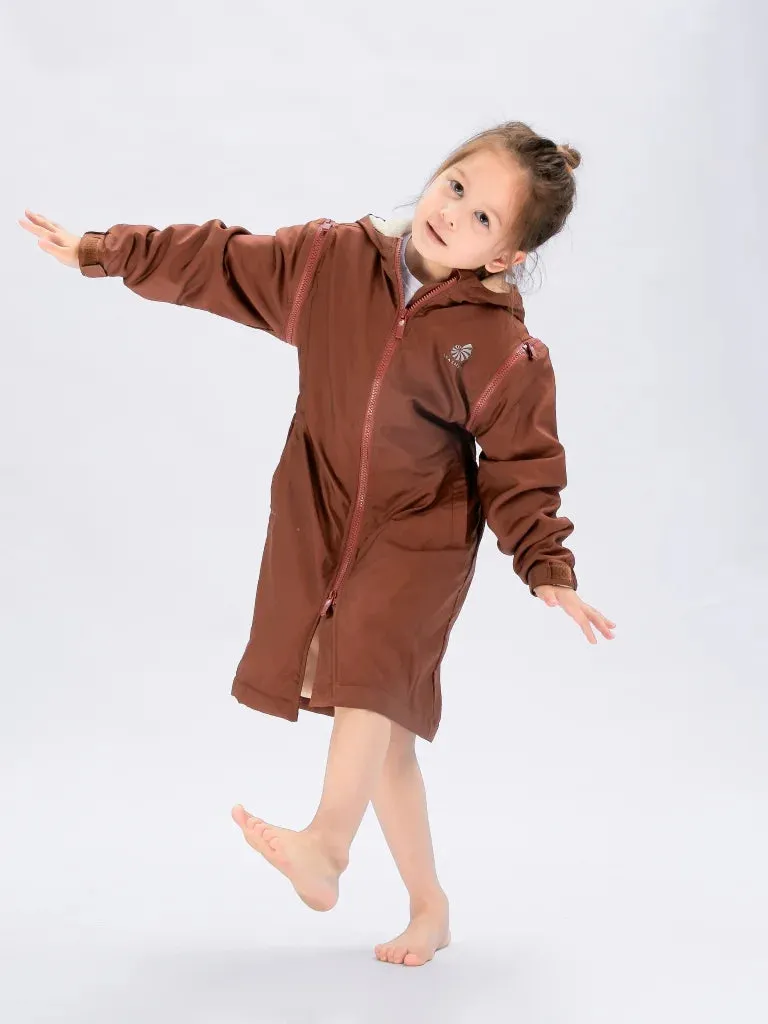 Seasnail Swim Parka For Kids- Caramel