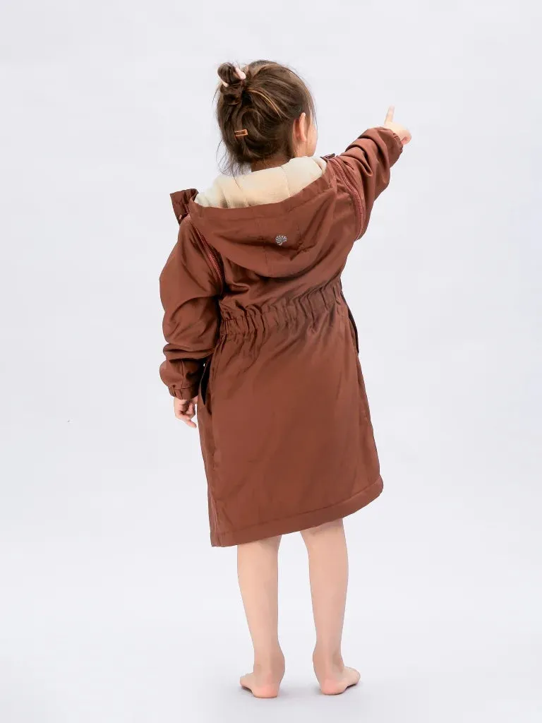 Seasnail Swim Parka For Kids- Caramel