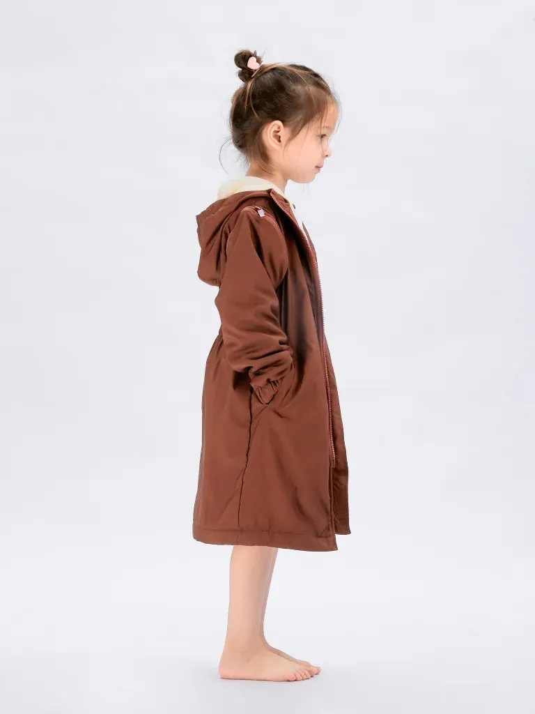 Seasnail Swim Parka For Kids- Caramel