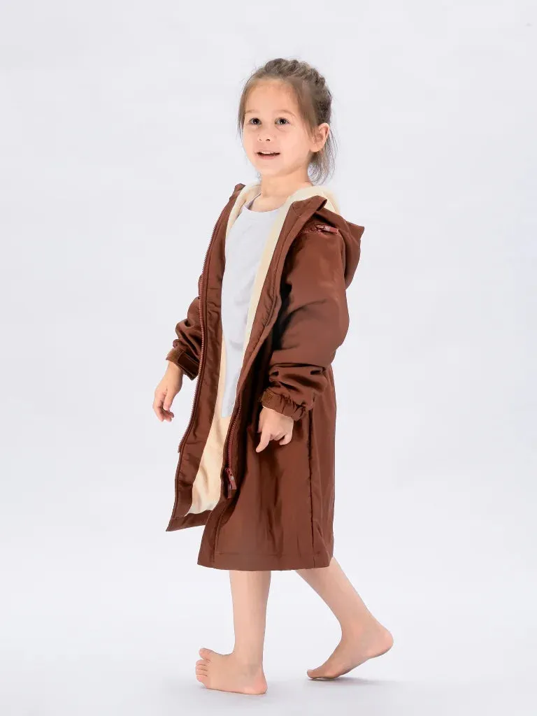 Seasnail Swim Parka For Kids- Caramel