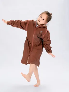 Seasnail Swim Parka For Kids- Caramel