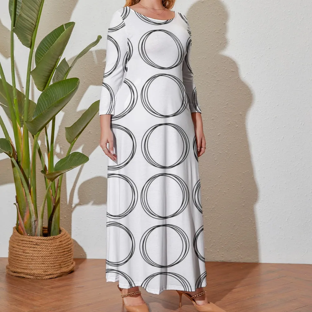 *Spring   Summer Collection* Plus Size Long Sleeve Pocket Maxi Dress