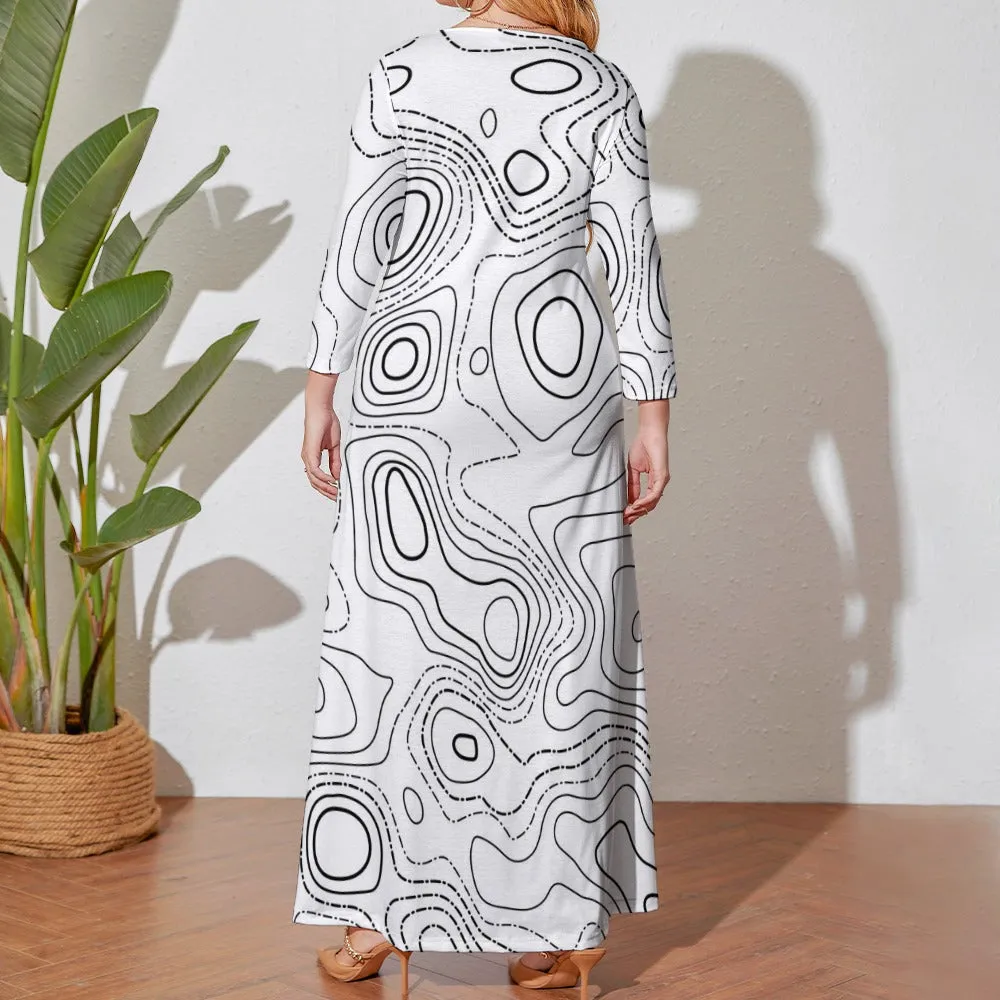 *Spring   Summer Collection* Plus Size Long Sleeve Pocket Maxi Dress