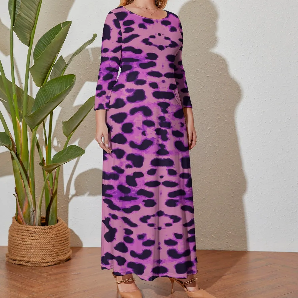 *Spring   Summer Collection* Plus Size Long Sleeve Pocket Maxi Dress