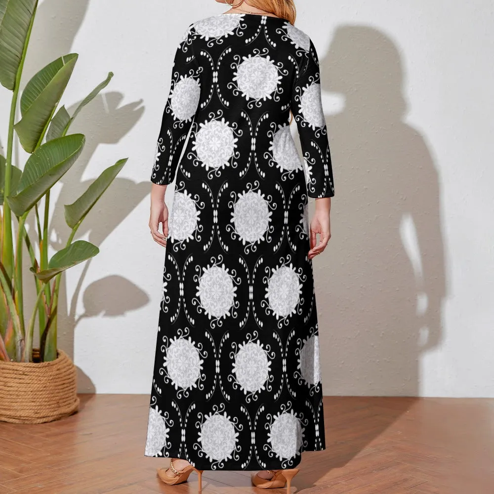 *Spring   Summer Collection* Plus Size Long Sleeve Pocket Maxi Dress